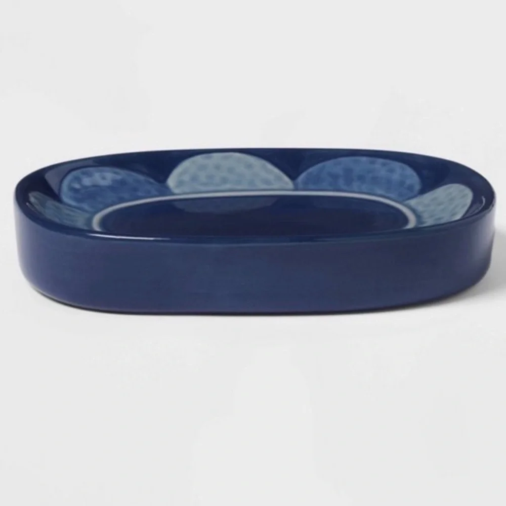 JUNGALOW X OPALHOUSE NWT stoneware soap dish -blue